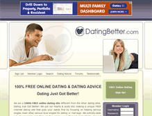 Tablet Screenshot of datingbetter.com